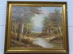 A5058 Landschap [Schilderij], Antiek en Kunst, Ophalen of Verzenden