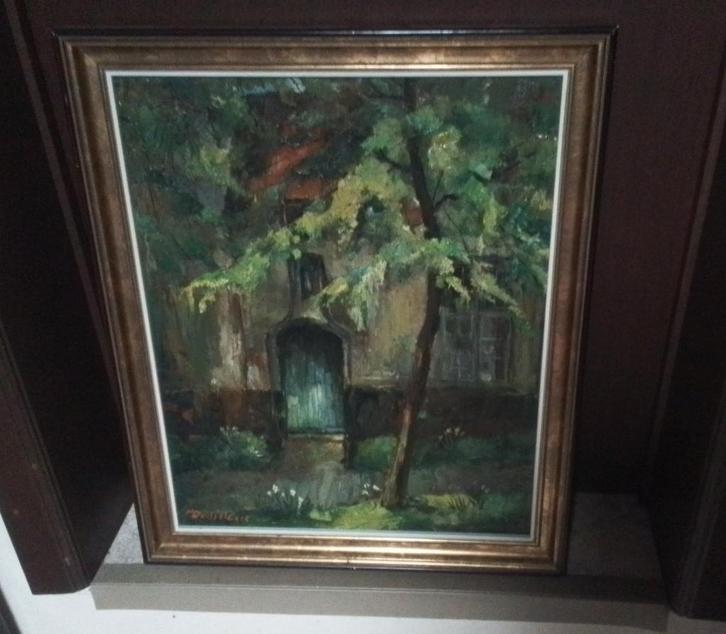 Schilderij  M. DOUSSELAERE , Brugge, Antiek en Kunst, Kunst | Schilderijen | Klassiek, Ophalen of Verzenden