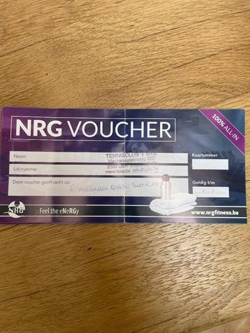 Voucher NRG fitness, Tickets & Billets, Deux personnes, Autres, Autres types