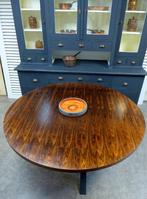 Prachtige ronde retro vintage   palissander tafel 150  cm, Ophalen, Retro vintage modern, Rond, Vijf personen of meer