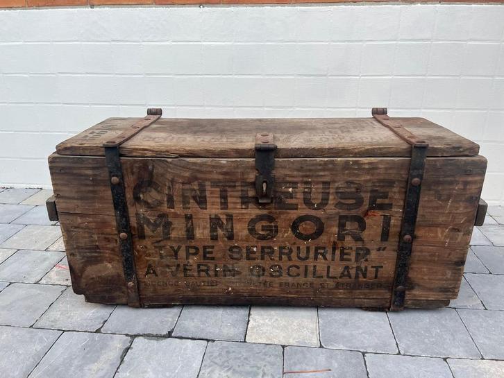 Authentieke houten kist, Huis en Inrichting, Woonaccessoires | Kisten, Gebruikt, Minder dan 50 cm, Minder dan 50 cm, 50 tot 100 cm