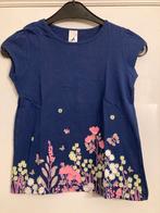 Donker blauwe t-shirt met bloemenprint - C&A - maat 140, Gebruikt, C&A, Meisje, Ophalen of Verzenden