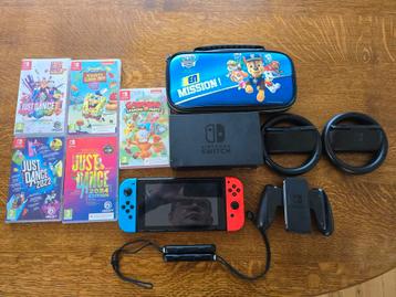 Nintendo Switch avec 5 jeux  beschikbaar voor biedingen