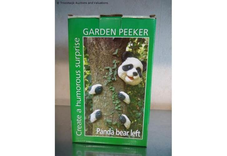 BOOM DECORATIE PANDA BEER LINKS KIJKEND NIEUW, Tuin en Terras, Tuinwanddecoratie, Nieuw, Verzenden