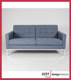 Florence Knoll 2-Zits Sofa Blauw Hallingdal, Huis en Inrichting, Ophalen, Tweepersoons, Rechte bank