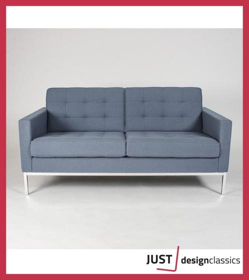 Florence Knoll 2-Zits Sofa Blauw Hallingdal, Huis en Inrichting, Zetels | Zetels, Rechte bank, Tweepersoons, Ophalen