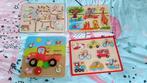 Lot de 4 Puzzles en bois, Enlèvement ou Envoi, Moins de 10 pièces, Utilisé, En bois