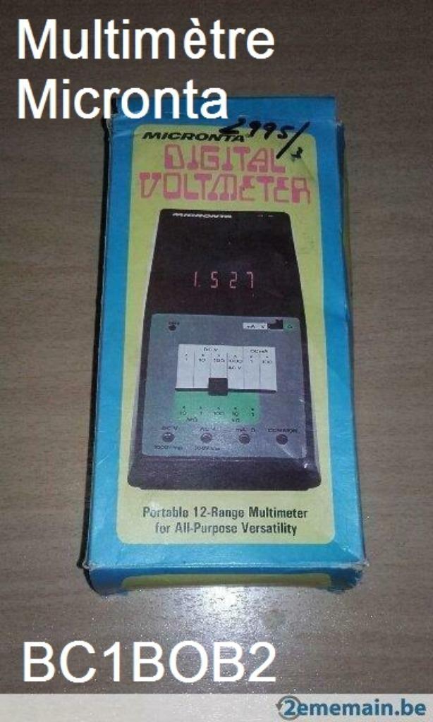 Vintage multimètre Micronta n° 22-199, 1979, Verzamelen, Elektronische Apparatuur, Ophalen of Verzenden