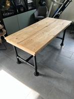 Steigerhouten tafel, Huis en Inrichting, Ophalen, Gebruikt, 100 tot 150 cm, 50 tot 100 cm