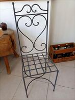 Lot de 4 chaises en fer forgé ., Ophalen, Gebruikt, Metaal