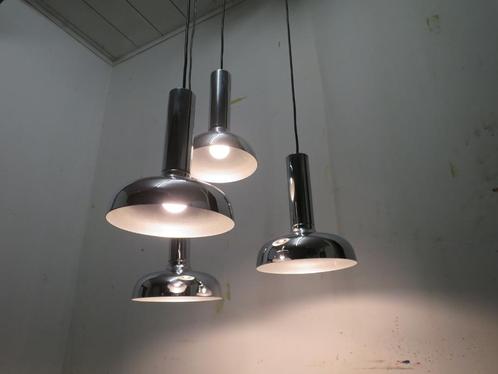 Schitterende cascade chroom hanglamp space age van Massive, Maison & Meubles, Lampes | Suspensions, Utilisé, 75 cm ou plus, Métal