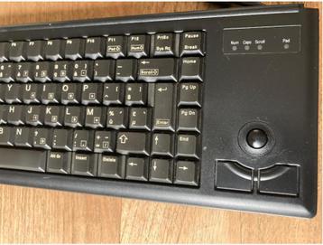 Clavier CHERRY professionnel compact avec trackball