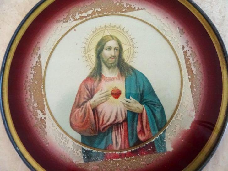 Antieke ex voto, Heilig Hart Jezus, Antiek en Kunst, Antiek | Religieuze voorwerpen, Ophalen of Verzenden
