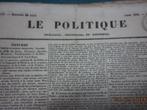 ''Le Politique''. Liège. 1829 + 1830. Dagblad - Journal., Ophalen, Voor 1920, Krant