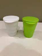 Set 2 drinkbekers met deksel en gat voor rietje Tupperware, Huis en Inrichting, Keuken | Tupperware, Ophalen of Verzenden