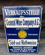 Emaille bord General Wine company, Ophalen, Gebruikt