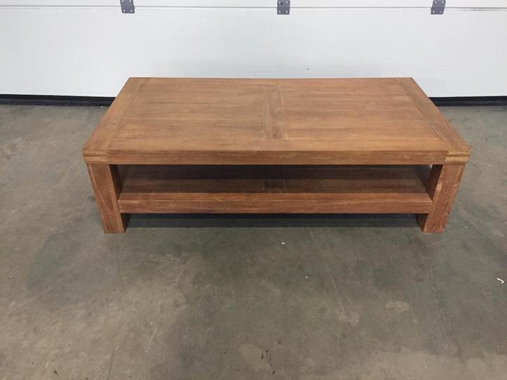 (65) Grote salontafel in teakhout, Maison & Meubles, Tables | Coiffeuses, Comme neuf, Enlèvement