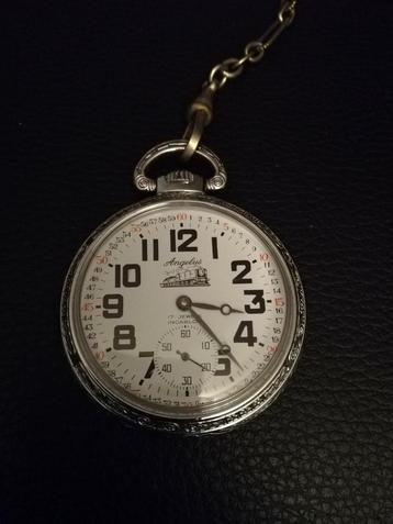 Origineel zakhorloge angelus spoorweg swiss  beschikbaar voor biedingen