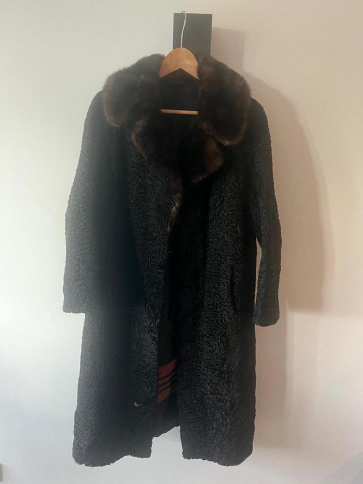 Pelsen mantel, Kleding | Dames, Jassen | Winter, Gedragen, Maat 38/40 (M), Zwart, Ophalen