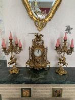 Driedelig schouwgarnituur, Antiek en Kunst, Antiek | Klokken, Ophalen