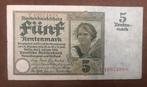 Duits biljet 5 Rentenmark 1926, Ophalen of Verzenden, Duitsland, Los biljet