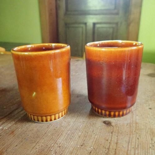 2 prachtige vintage hoge mokjes Boch delta, Antiek en Kunst, Antiek | Servies los, Ophalen of Verzenden