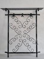 Vintage smeedijzeren wandkapstok met hoedenrek jaren 60, Gebruikt, 100 tot 150 cm, Metaal, Ophalen