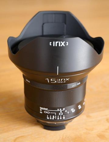 Irix 15mm f/2.4 Blackstone - Nikon F + filter houder