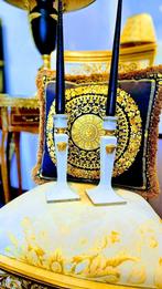 Versace 2 Kandelaars Medusa ( wit/goud ), Antiek en Kunst, Ophalen of Verzenden