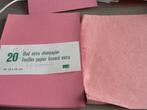 20 feuilles de papier de soie extra rose 15 x 19cm, Comme neuf, Enlèvement
