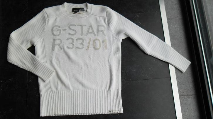 G-star raw trui WIT -NIEUW-maat Small, Kleding | Heren, Truien en Vesten, Nieuw, Wit, Ophalen of Verzenden