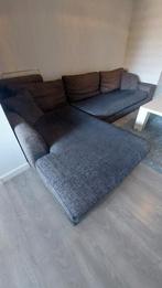 Donkergrijs salon met longchair, Ophalen, Gebruikt, Stof