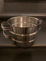 Cuit vapeur 2 etages / inox / diamètre 21 cm, Inox, Comme neuf, Enlèvement, Autres types