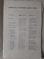 5 etsen Odette Berghmans Hommage aan Frederico Garcia Lorca, Antiek en Kunst, Ophalen of Verzenden