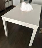 Witte eettafel, uitbreidbaar - goede staat, Huis en Inrichting, Tafels | Eettafels, Ophalen, Gebruikt, 50 tot 100 cm, 100 tot 150 cm