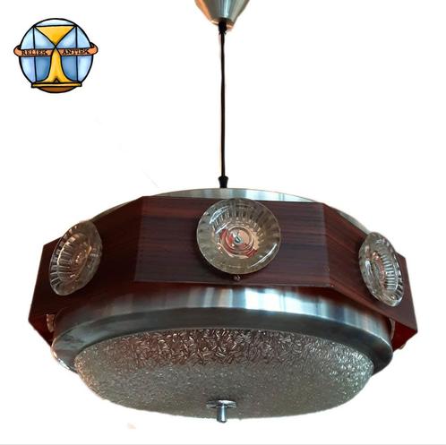 Retro plafondlamp / space age UFO lamp (Lakro) 60s hanglamp, Huis en Inrichting, Lampen | Hanglampen, Zo goed als nieuw, Ophalen of Verzenden