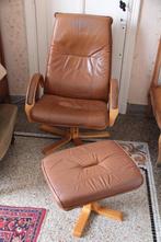 Fauteuil relax vintage et son repose-pieds, Huis en Inrichting, Fauteuils, Ophalen, Gebruikt, Metaal, Vintage