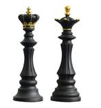 Decoratie - Standbeeld van schaakpionnen KING - QUEEN.NINE, Nieuw