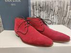 Van Lier rood suede laarsjes voor heren - Maat 42,5, Overige kleuren, Verzenden, Zo goed als nieuw, Van lier