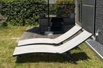 2 identieke ligstoelen / ligbedden, Tuin en Terras, Ophalen, Gebruikt, Inklapbaar