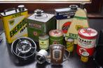 ruilen oldtimer klok olie blik emaillebord, Ophalen of Verzenden, Gebruikt, Reclamebord