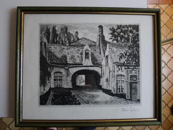 Ets van Albert GOETHALS. Begijnhof Brugge  beschikbaar voor biedingen