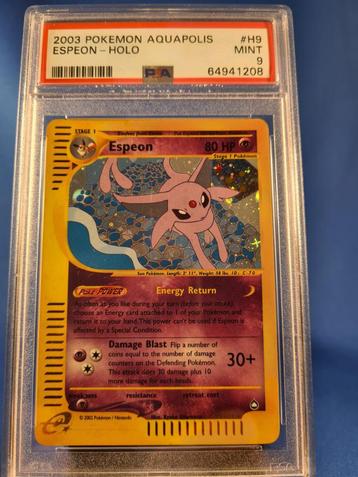 Espeon H9/147 - Aquapolis (PSA 9) beschikbaar voor biedingen