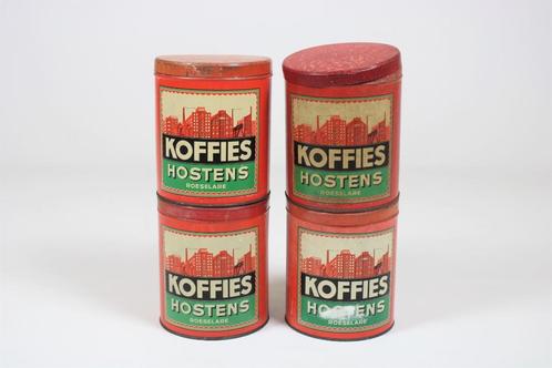 koffieblik Hostens Roeselare, Verzamelen, Blikken, Gebruikt, Koffie, Overige merken, Ophalen of Verzenden