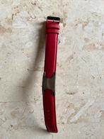 Victoria juwelen - Rood Lederen Armband met RVS, Handtassen en Accessoires, Overige Accessoires, Ophalen of Verzenden, Zo goed als nieuw