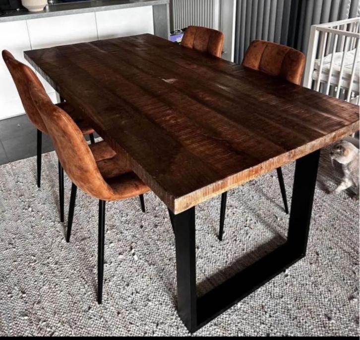 Eetkamerset, Huis en Inrichting, Tafels | Eettafels, Zo goed als nieuw, Ophalen