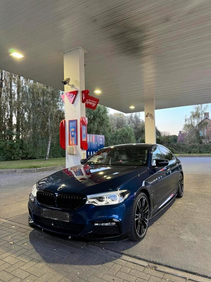 BMW 530e M Performance – 2018, Auto's, BMW, Particulier, Head-up Display, Automaat, Blauw, Beige, Leder, Onderhoudsboekje, Ophalen