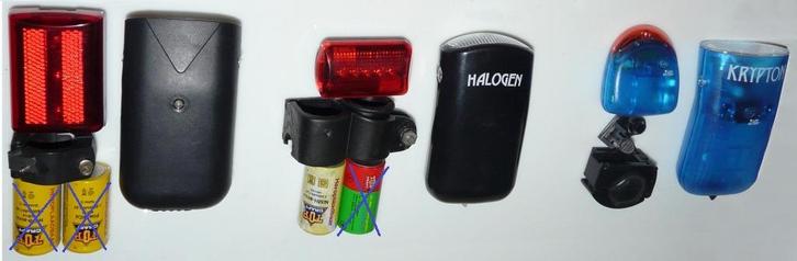 3 fietsverlichtingsets voor en achter, Fietsen en Brommers, Fietsaccessoires | Fietsverlichting, Verlichtingsset, Gebruikt, Ophalen