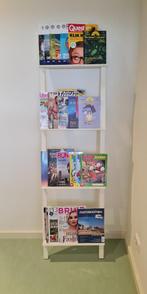 Tijdschriften rek, wit hout, Ophalen, Zo goed als nieuw