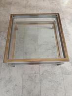 glazen salontafel, Huis en Inrichting, Lampen | Kroonluchters, Ophalen, Gebruikt, Glas